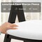 Set of 2 Mid-Century Modern Dining Chairs with Sherpa Upholstery